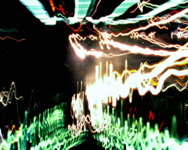 Fast paced stream of lights