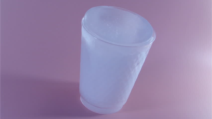 Melting cup of ice