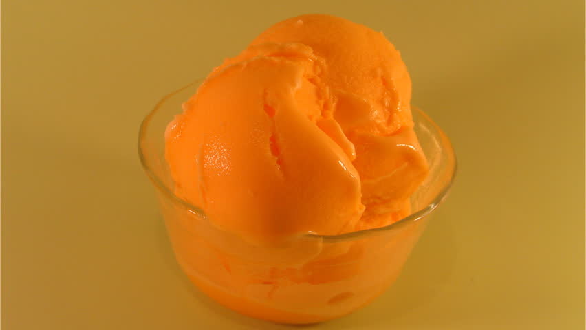 Melting orange sorbet