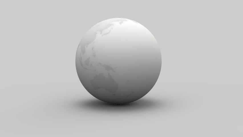 Rotating white globe