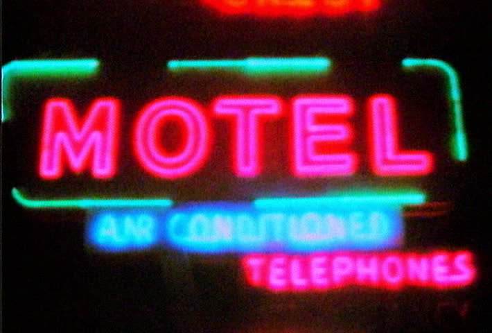 Neon motel sign