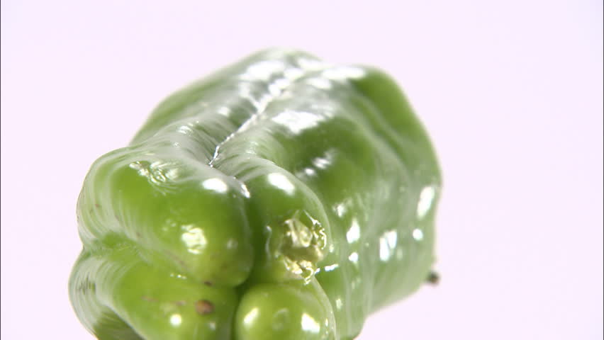 Rotating green pepper
