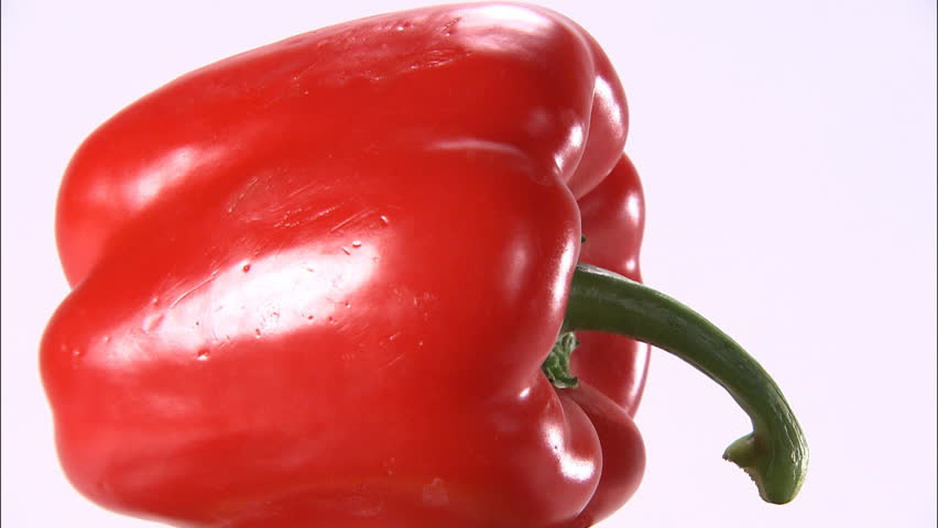 Rotating side view of red pepper