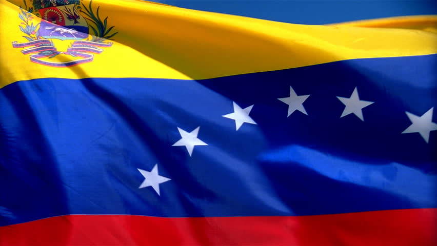 Closeup of Venezuela flag