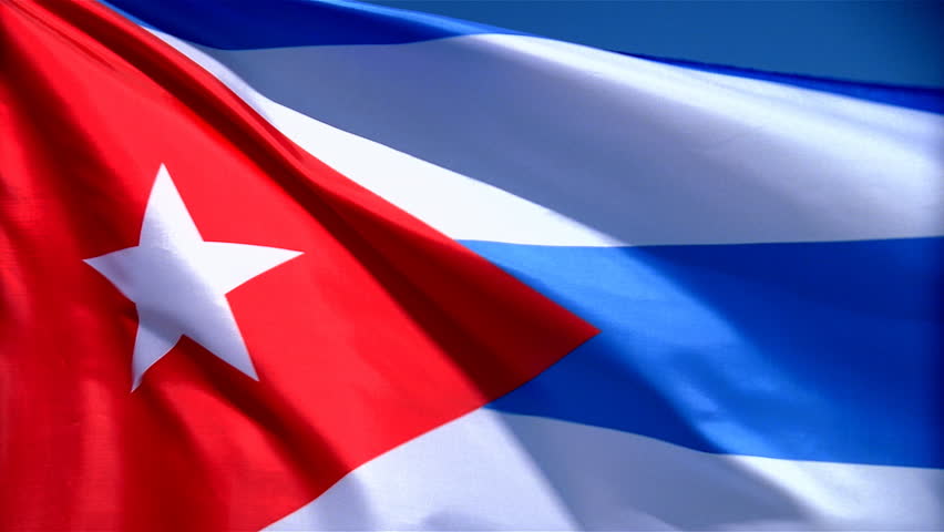 Closeup of Cuba flag