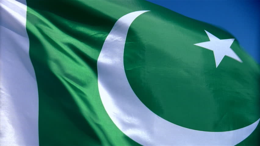 Closeup of Pakistan flag