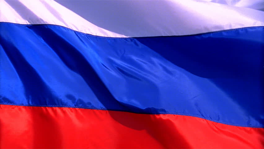 Closeup of Russia flag