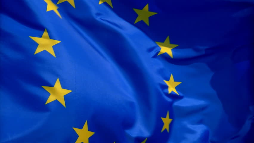Closeup of the European Union flag
