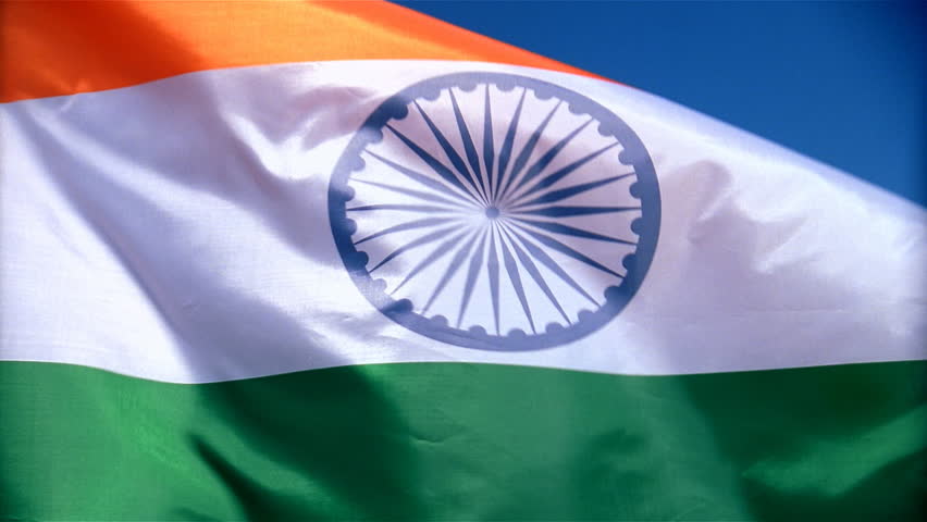 Closeup of India flag