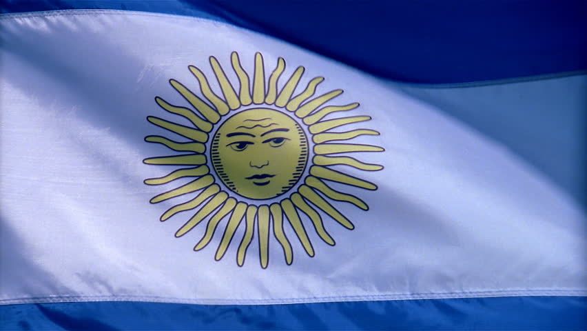 Closeup of Argentina flag