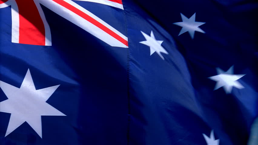 Closeup of Australia flag
