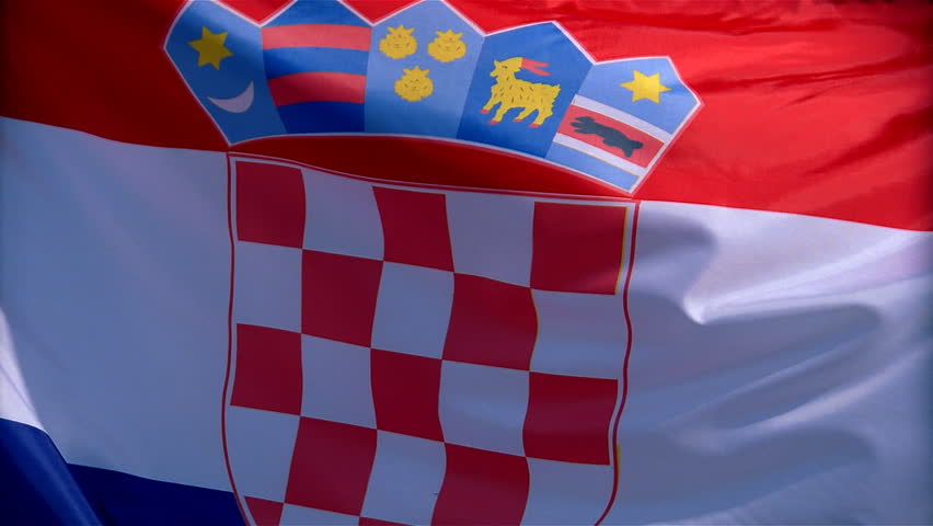Closeup of Croatia flag