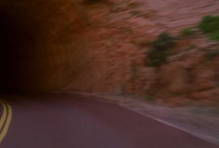 Driving through tunnel
