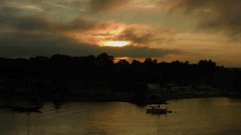 Sunset Newport, Rhode Island, RI boats in the ocean sailing
