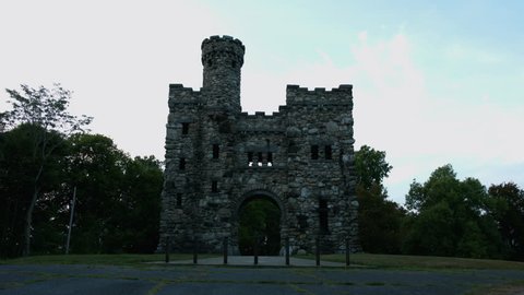 Bancroft Tower Castle Park In The Evening