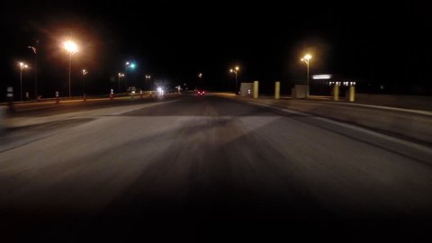 Gopro Attached To Bumper Of Car At Night