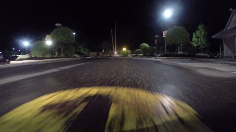 Gopro Attached To Bumper Of Car At Night