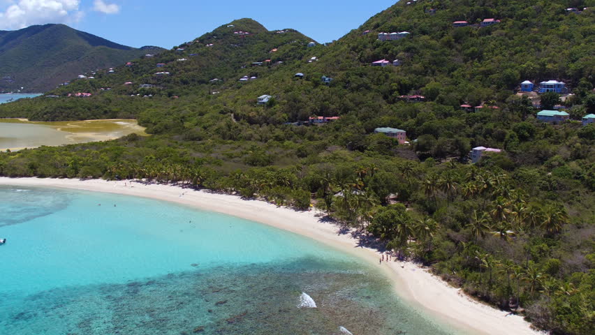 aerial view smugglers cove tortola british Stock Footage Video (100% ...