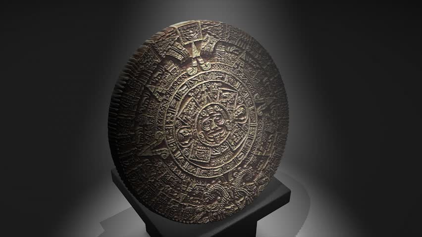 cgi mayan stone calendar over pillar Stock Footage Video (100% Royalty ...