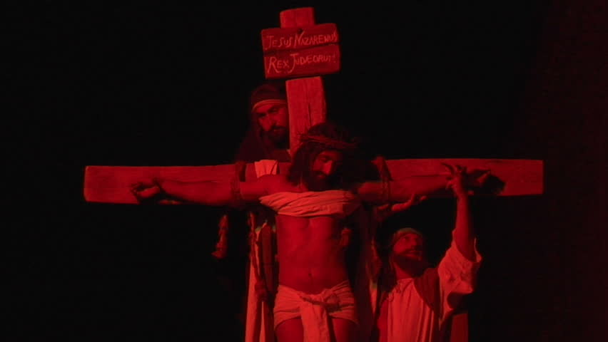 ANTIGNANO, ITALY - APRIL 6: Via Crucis (Way of the Cross). Representation of