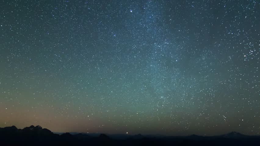 A sky full of stars move across the landscape
 | Shutterstock HD Video #21637732