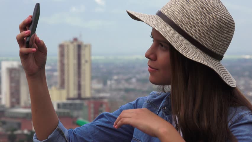 Teen Girl Taking Selfy