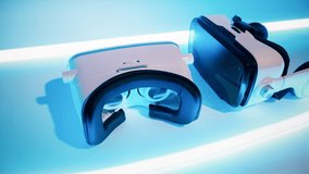 High technology virtual reality eyewear creative concept