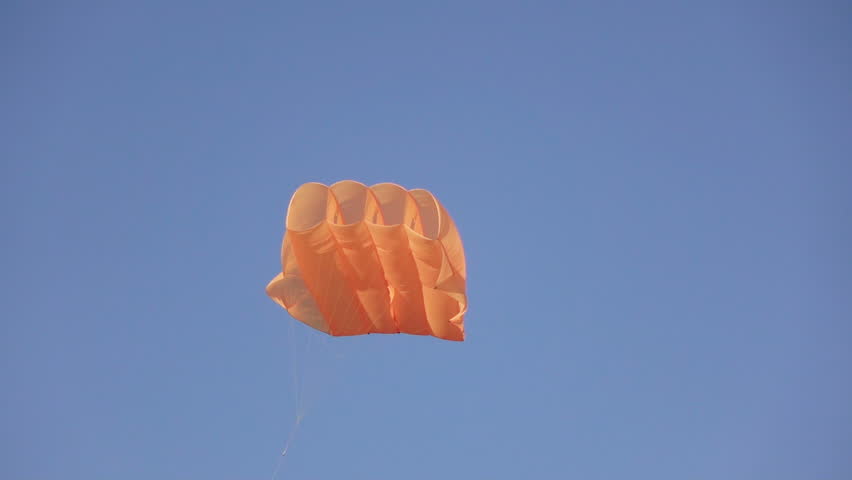 Supporting kite stabilizing parachute in sky
