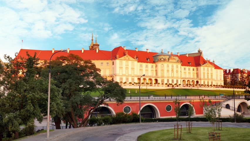 Warsaw - Royal Castle, Poland, Time lapse