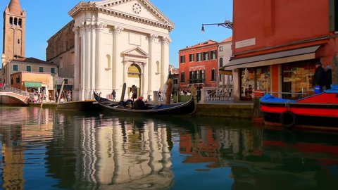 Cinemagraph loop background. Ripple on the water surface on the canal of Venice in the cinemagraph technics. Cinemagraph full HD 1080p 29.97 fps footage.  Stock Video