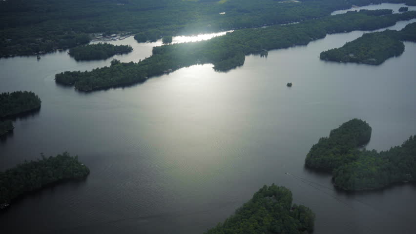 flying over ontario in Canada 4k in countryside summer