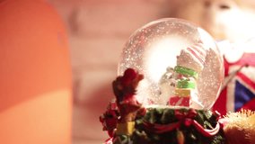 Loop able Christmas Snow globe Snowflake with Snowfall  - Powered by Shutterstock - Get 15% off with code: PIKWIZARD15