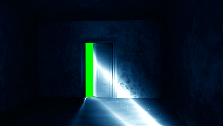 opening door green back