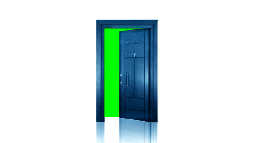 opening door green back