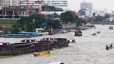 The tug boat service CHAO PHRAYA river BANGKOK.