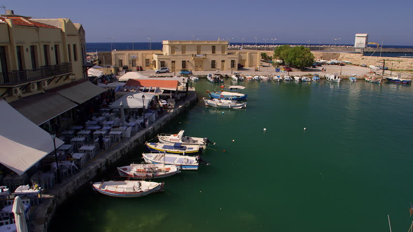 Fishing & Pleasure Boats In Harbour; Rethymnon Crete Greece