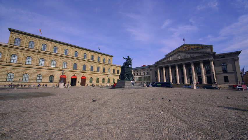 Konigsbau Residenz & National Theatre; Max-Joseph-Platz Munich Germany Royalty-Free Stock Footage #21704581