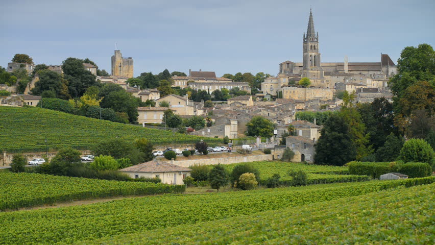 Beautiful town of Saint-Emilion, Gironde, Aquitaine, France (A UNESCO World Heritage Site) Royalty-Free Stock Footage #21704947
