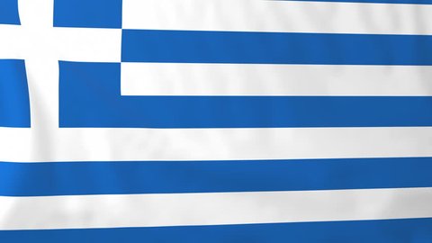 Flag of Greece. Rendered using official design and colors. Seamless loop.
