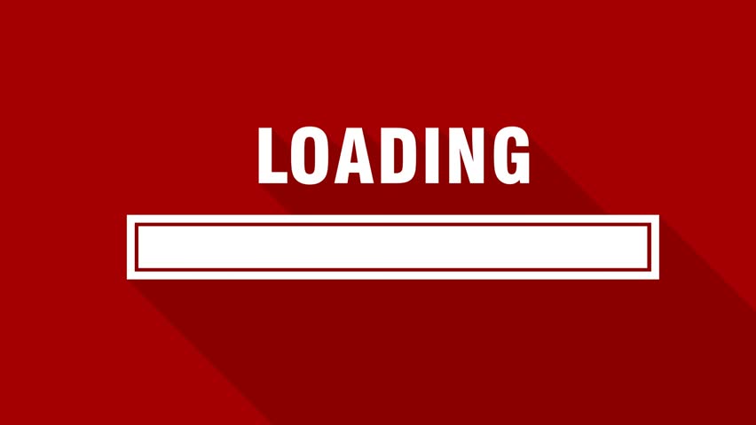 Loading Bar Animation On Red Stock Footage Video (100% Royalty-free