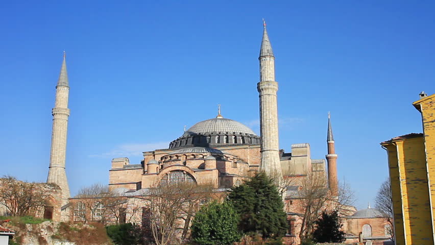 West side of Hagia Sophia. Istanbul, Turkey
