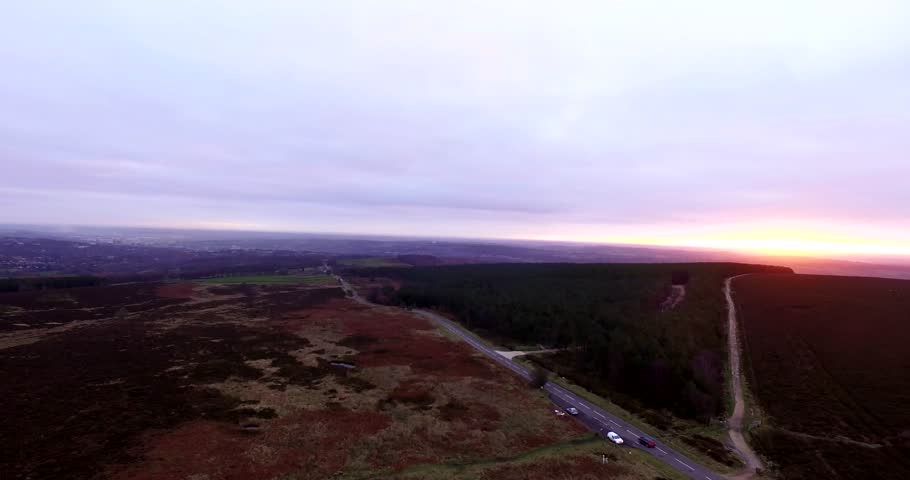 Sunrise over peak district