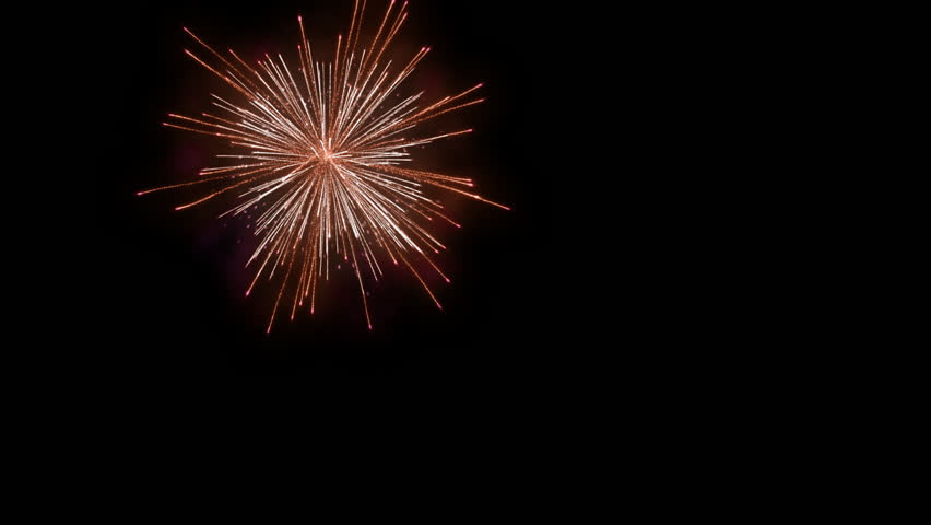 Holiday fireworks display against, Alpha PNG