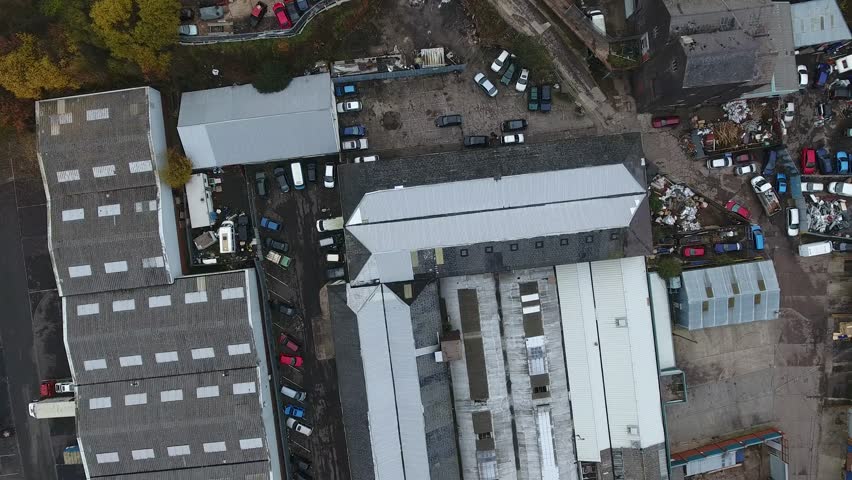Aerial view of an industrial estate in Birmingham.