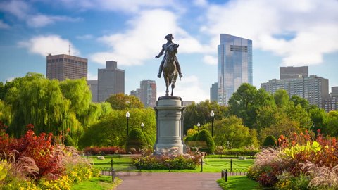 Boston, Massachusetts, USA Public Garden time lapse.