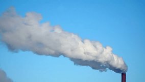 Smoke Emission From industrial Factory Pipe