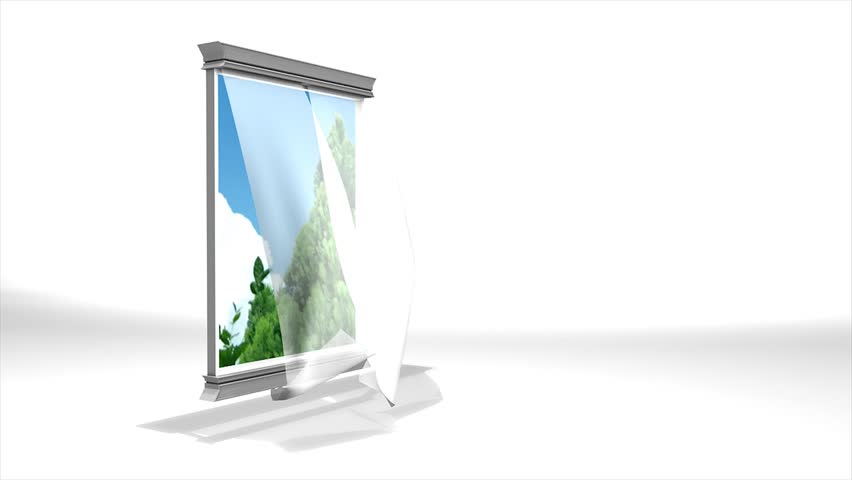 Concept 3d animation, window to nature.
