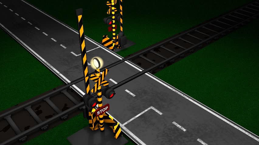 Railroad crossing animation.

