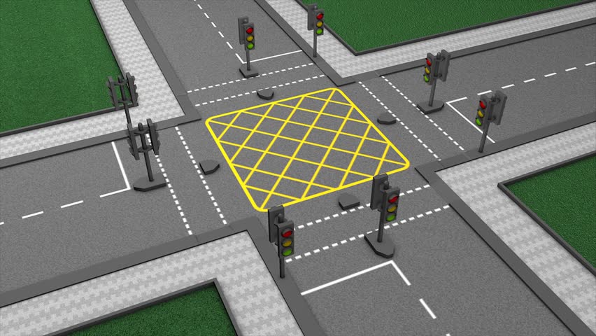 Road traffic light concept animation.
