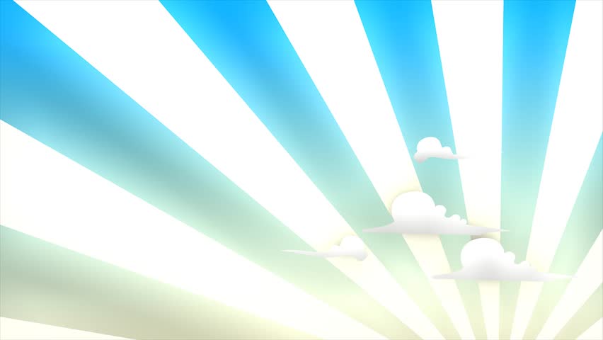 Cartoon look 3d animation, happy sun rising.
